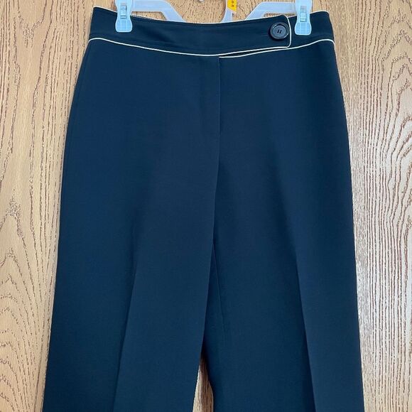 Tahari ASL Women’s Black with White Trim Business/Office Casual Pants Sz-4P - Picture 3 of 5